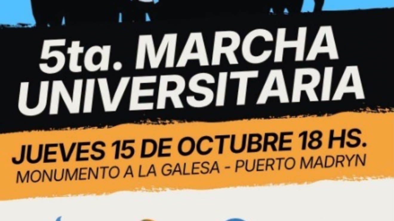 Puerto Madryn se prepara para una nueva marcha universitaria: cuándo será y qué calles recorrerá