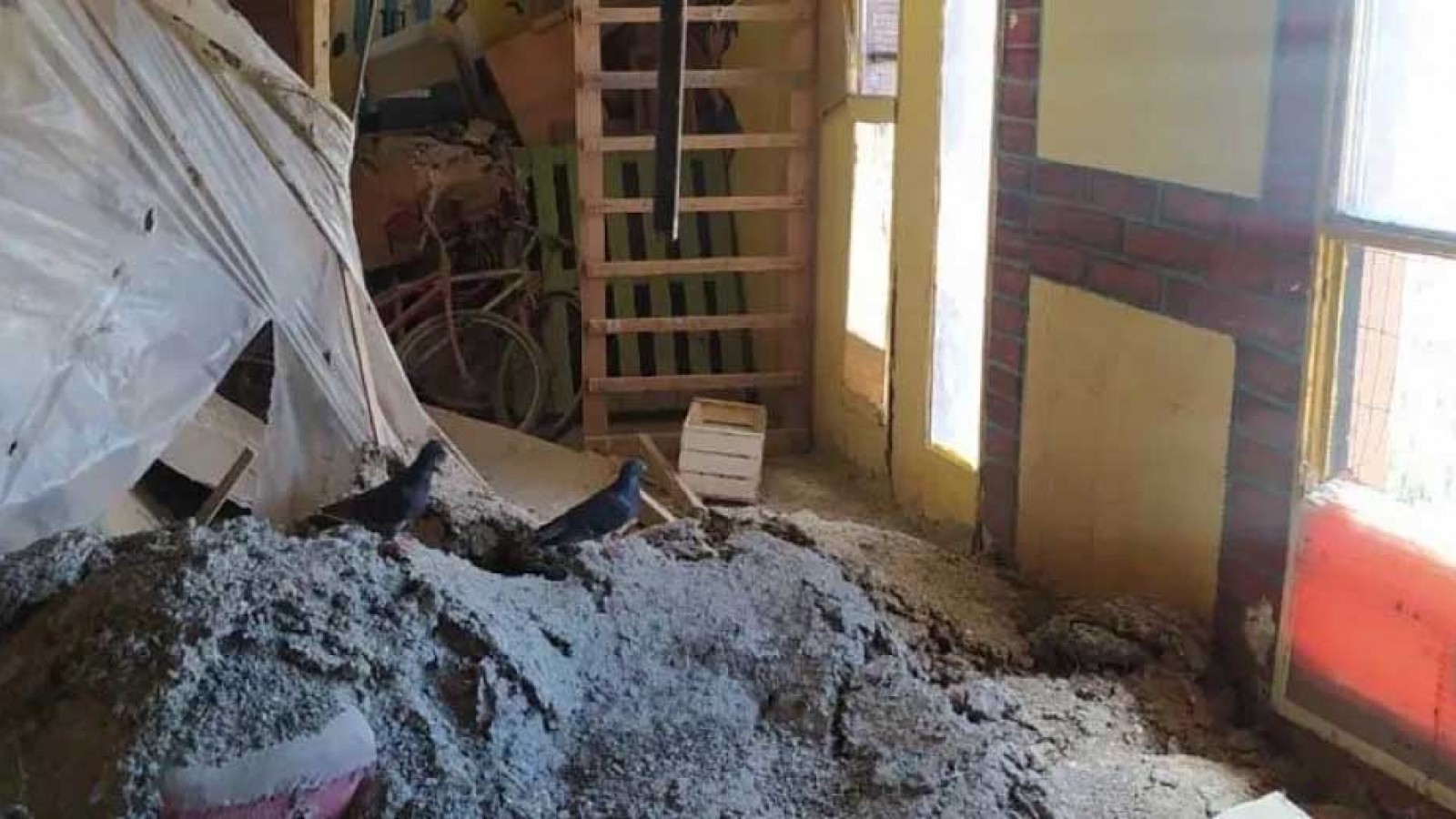 Una familia de Bariloche se salvó de milagro tras el derrumbe del techo de su casa